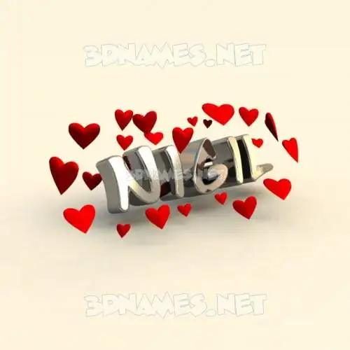 nigil in In Love style - 3D name wallpaper nigil in In Love style - 3D name wallpaper