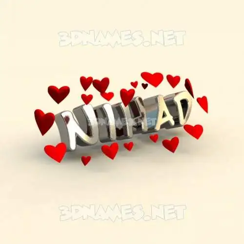 nihad in In Love style - 3D name wallpaper nihad in In Love style - 3D name wallpaper