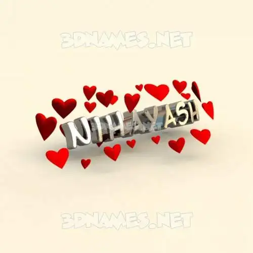 nihayash in In Love style - 3D name wallpaper nihayash in In Love style - 3D name wallpaper