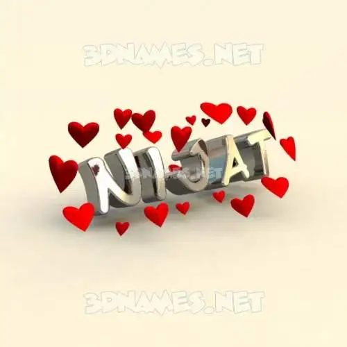 nijat in In Love style - 3D name wallpaper nijat in In Love style - 3D name wallpaper
