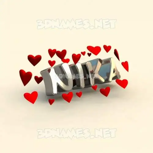 nika in In Love style - 3D name wallpaper nika in In Love style - 3D name wallpaper