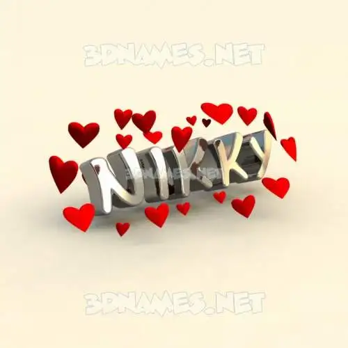 nikky in In Love style - 3D name wallpaper nikky in In Love style - 3D name wallpaper