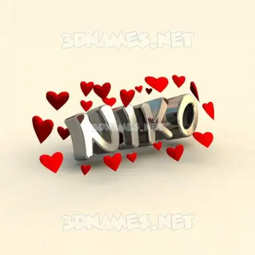 niko in In Love style - 3D name wallpaper niko in In Love style - 3D name wallpaper