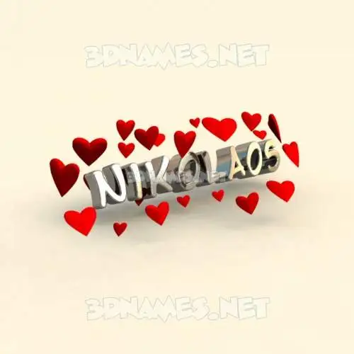 nikolaos in In Love style - 3D name wallpaper nikolaos in In Love style - 3D name wallpaper