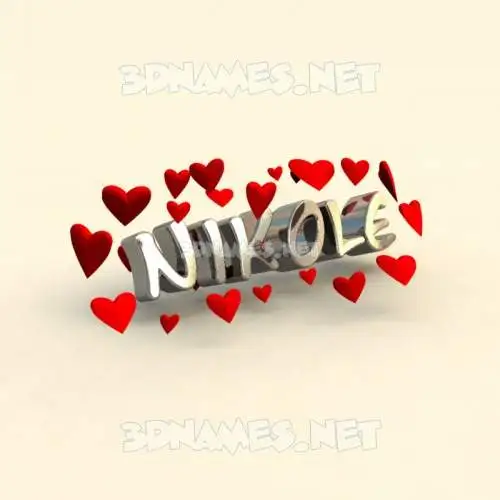 nikole in In Love style - 3D name wallpaper nikole in In Love style - 3D name wallpaper