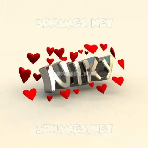 niky in In Love style - 3D name wallpaper
