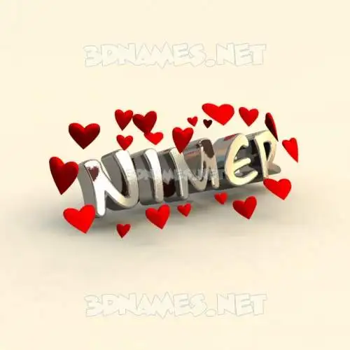 nimer in In Love style - 3D name wallpaper nimer in In Love style - 3D name wallpaper