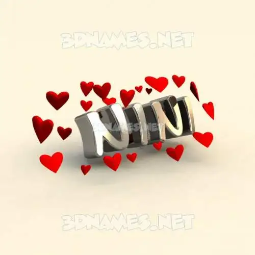 nini in In Love style - 3D name wallpaper nini in In Love style - 3D name wallpaper