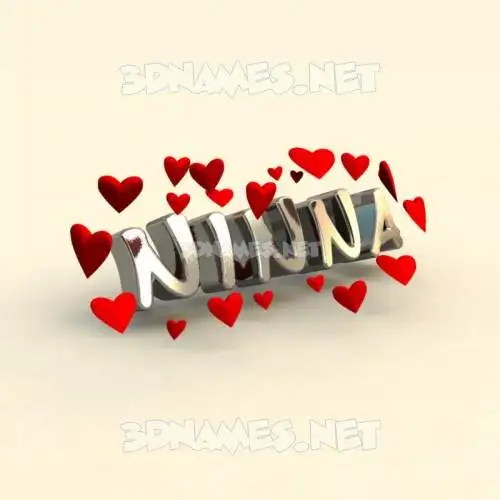 ninna in In Love style - 3D name wallpaper