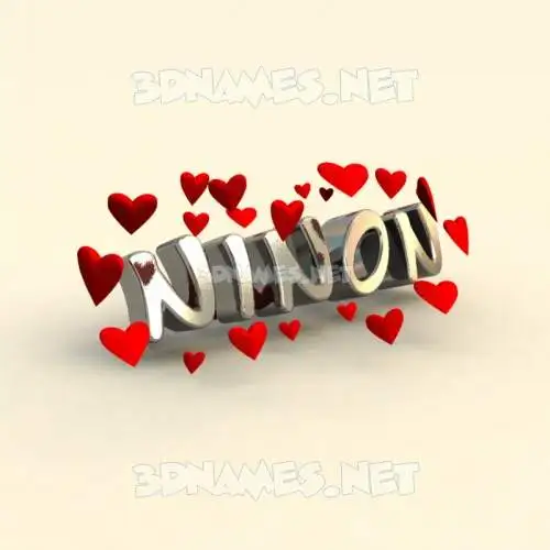 ninon in In Love style - 3D name wallpaper ninon in In Love style - 3D name wallpaper