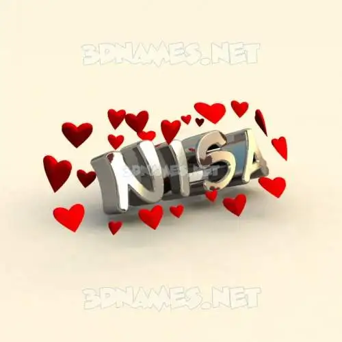 nisa in In Love style - 3D name wallpaper nisa in In Love style - 3D name wallpaper