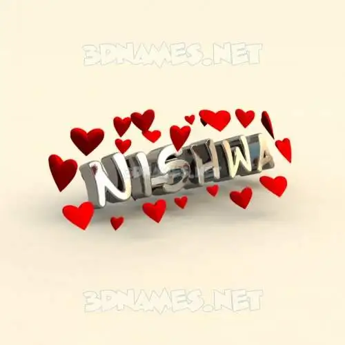nishwa in In Love style - 3D name wallpaper nishwa in In Love style - 3D name wallpaper