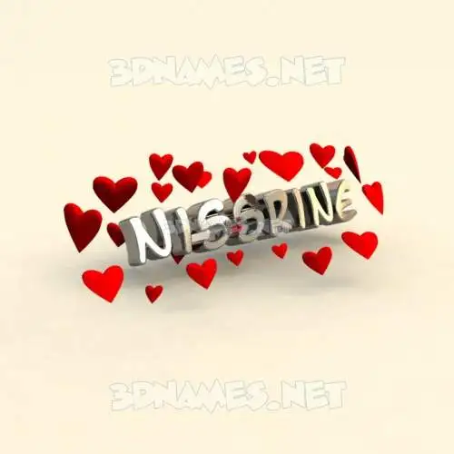 nissrine in In Love style - 3D name wallpaper nissrine in In Love style - 3D name wallpaper