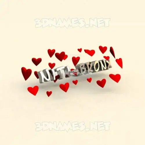 niti-bronx in In Love style - 3D name wallpaper niti-bronx in In Love style - 3D name wallpaper
