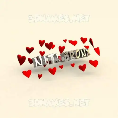 niti bronx in In Love style - 3D name wallpaper niti bronx in In Love style - 3D name wallpaper