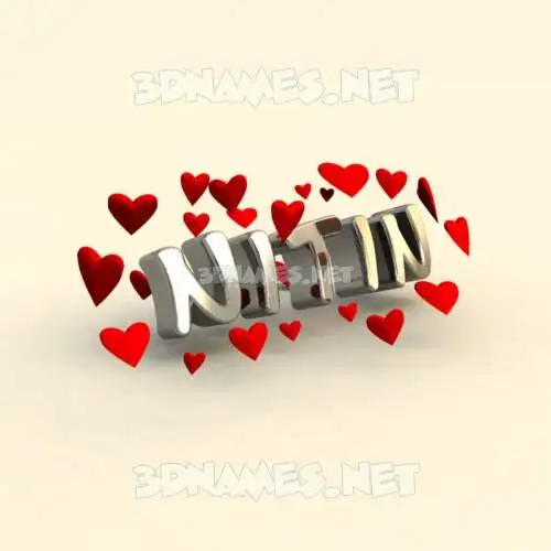 nitin in In Love style - 3D name wallpaper nitin in In Love style - 3D name wallpaper