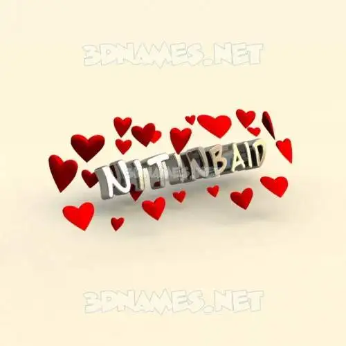 nitinbaid in In Love style - 3D name wallpaper nitinbaid in In Love style - 3D name wallpaper