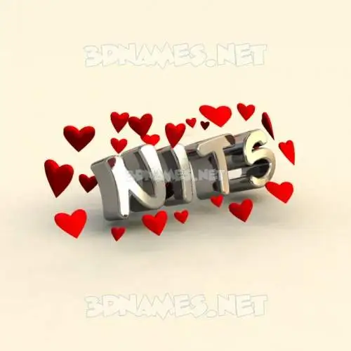 nits in In Love style - 3D name wallpaper nits in In Love style - 3D name wallpaper