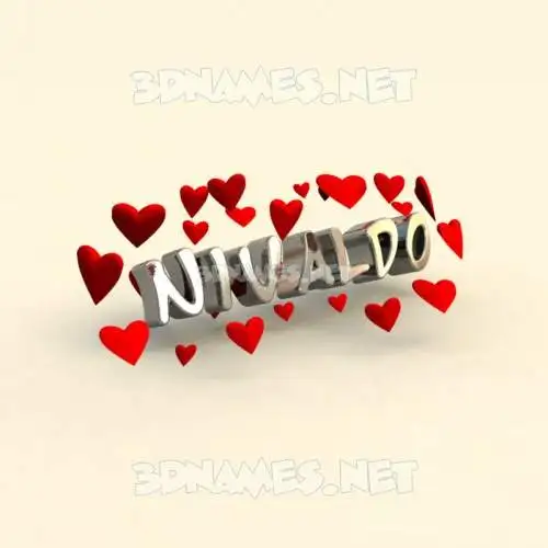 nivaldo in In Love style - 3D name wallpaper