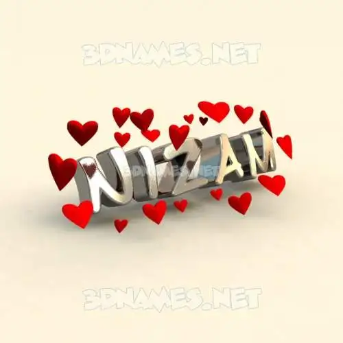 nizam in In Love style - 3D name wallpaper nizam in In Love style - 3D name wallpaper
