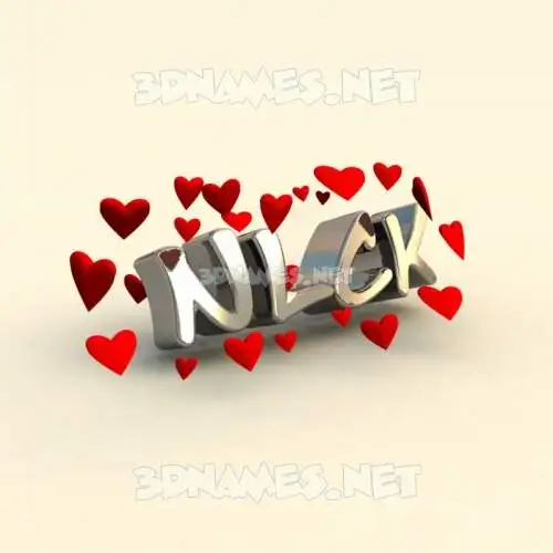 nlck in In Love style - 3D name wallpaper nlck in In Love style - 3D name wallpaper