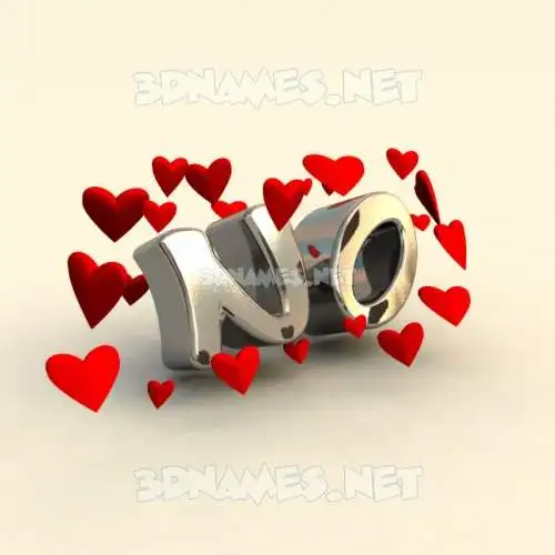 no in In Love style - 3D name wallpaper no in In Love style - 3D name wallpaper