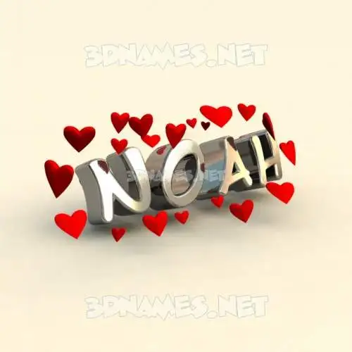 noah in In Love style - 3D name wallpaper noah in In Love style - 3D name wallpaper