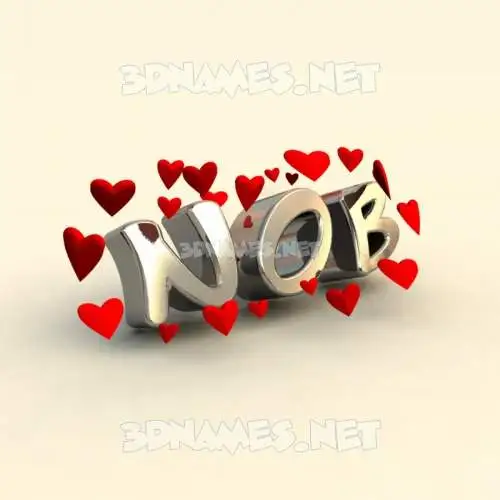 nob in In Love style - 3D name wallpaper nob in In Love style - 3D name wallpaper