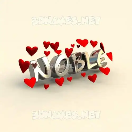 noble in In Love style - 3D name wallpaper