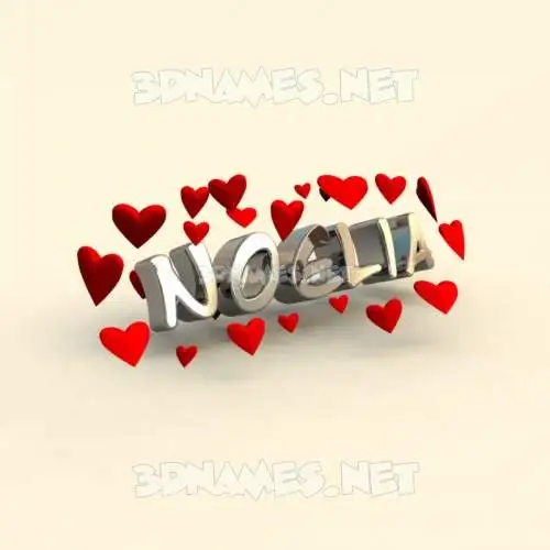 noelia in In Love style - 3D name wallpaper