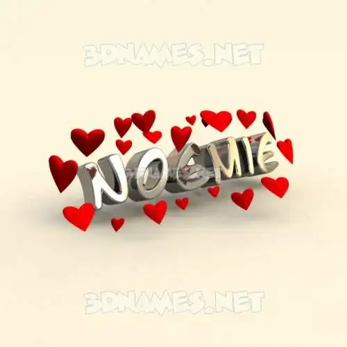 noemie in In Love style - 3D name wallpaper
