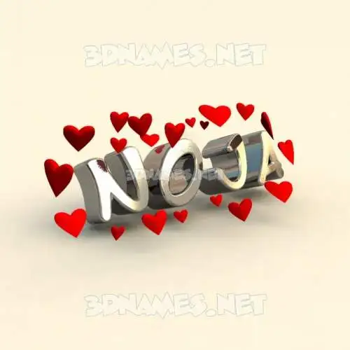 noja in In Love style - 3D name wallpaper noja in In Love style - 3D name wallpaper