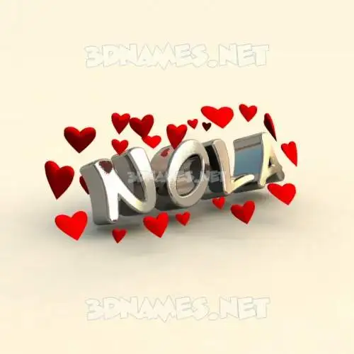 nola in In Love style - 3D name wallpaper nola in In Love style - 3D name wallpaper