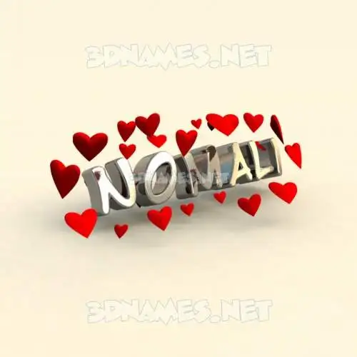 nomali in In Love style - 3D name wallpaper