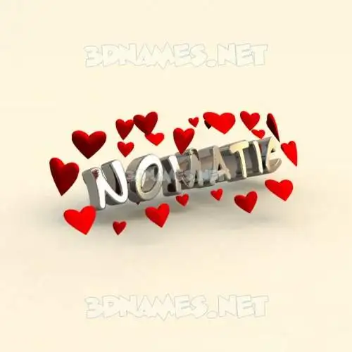 nomatic in In Love style - 3D name wallpaper nomatic in In Love style - 3D name wallpaper