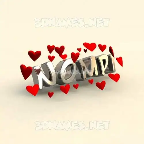 nompi in In Love style - 3D name wallpaper nompi in In Love style - 3D name wallpaper