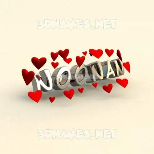 noonan in In Love style - 3D name wallpaper noonan in In Love style - 3D name wallpaper