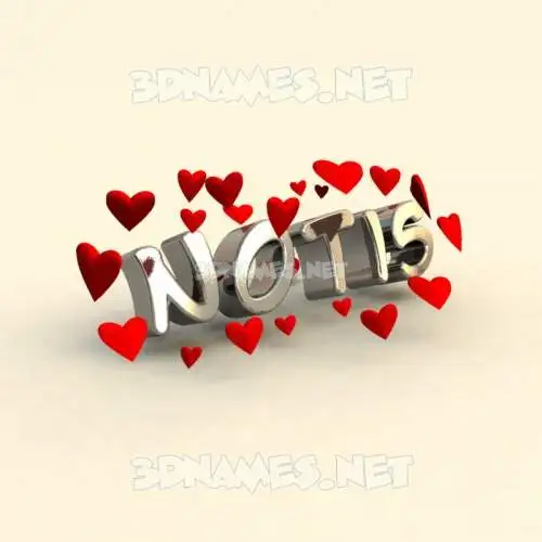 notis in In Love style - 3D name wallpaper notis in In Love style - 3D name wallpaper