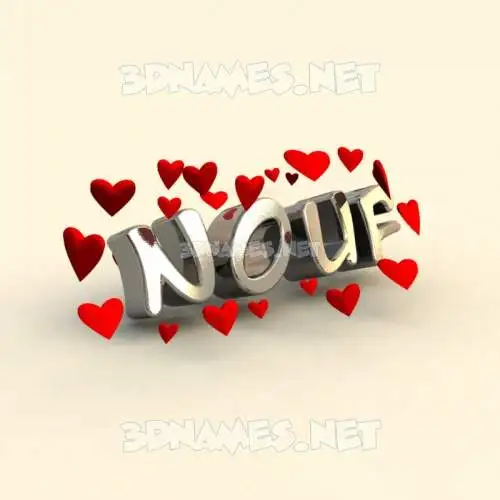 nouf in In Love style - 3D name wallpaper nouf in In Love style - 3D name wallpaper