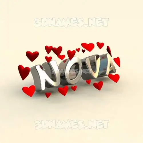 nova in In Love style - 3D name wallpaper nova in In Love style - 3D name wallpaper