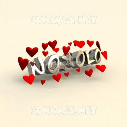 noxolo in In Love style - 3D name wallpaper