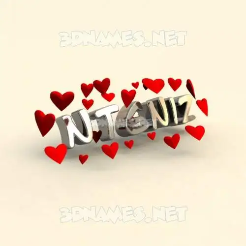 nteniz in In Love style - 3D name wallpaper nteniz in In Love style - 3D name wallpaper