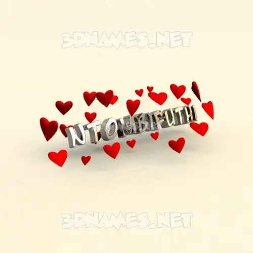 ntombifuthi in In Love style - 3D name wallpaper