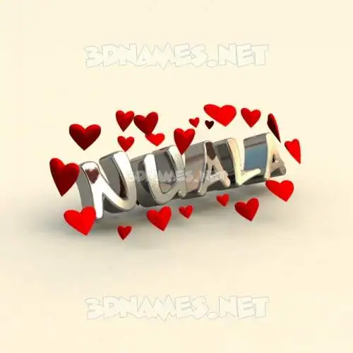 nuala in In Love style - 3D name wallpaper nuala in In Love style - 3D name wallpaper