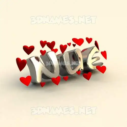 nue in In Love style - 3D name wallpaper nue in In Love style - 3D name wallpaper