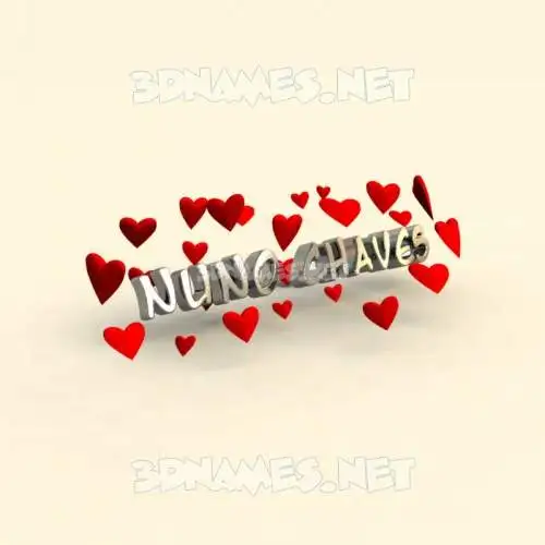 nuno chaves in In Love style - 3D name wallpaper nuno chaves in In Love style - 3D name wallpaper