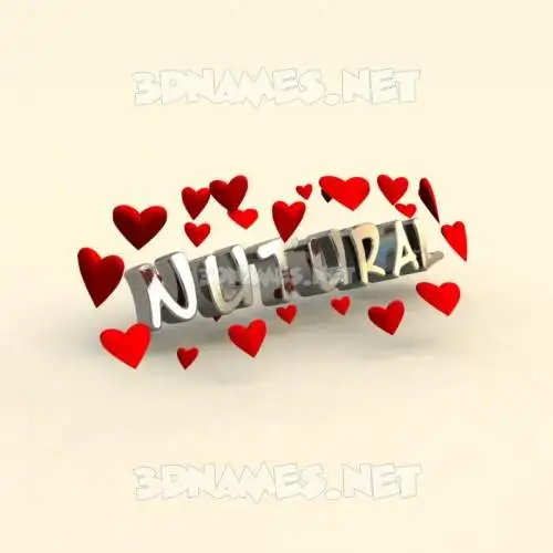 nutural in In Love style - 3D name wallpaper