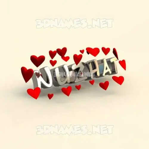 nuzhat in In Love style - 3D name wallpaper nuzhat in In Love style - 3D name wallpaper