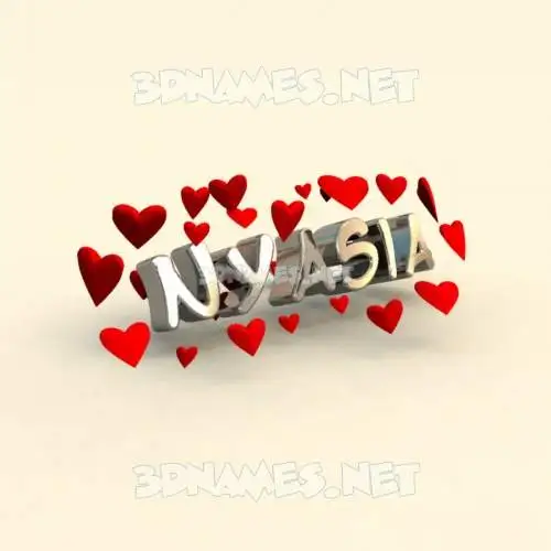 nyasia in In Love style - 3D name wallpaper nyasia in In Love style - 3D name wallpaper