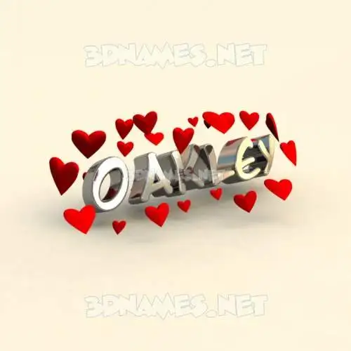 oakley in In Love style - 3D name wallpaper oakley in In Love style - 3D name wallpaper